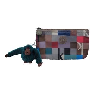 Kipling Creativity  Pouch Wallet Checkerboard, Geometric Print